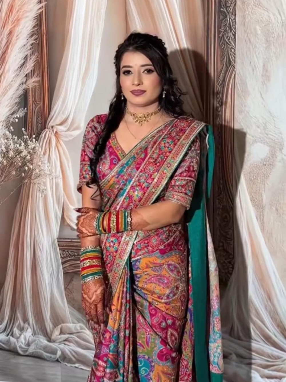 Multicolor Saree - available  on demand
